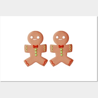 Gingerbread lgbt male couple Posters and Art